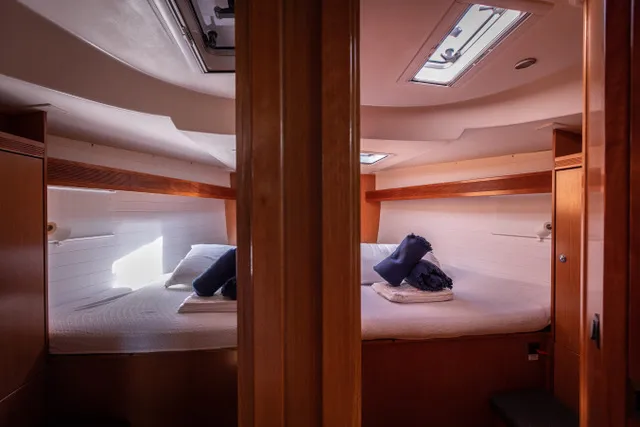Cabin on Cloe, a Bavaria 45 sailboat at La Spezia, Italy