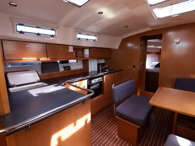 Galley of Cloe, a Bavaria 45 sailboat at La Spezia, Italy