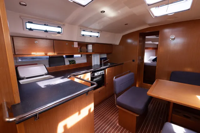 Galley of Cloe, a Bavaria 45 sailboat at La Spezia, Italy
