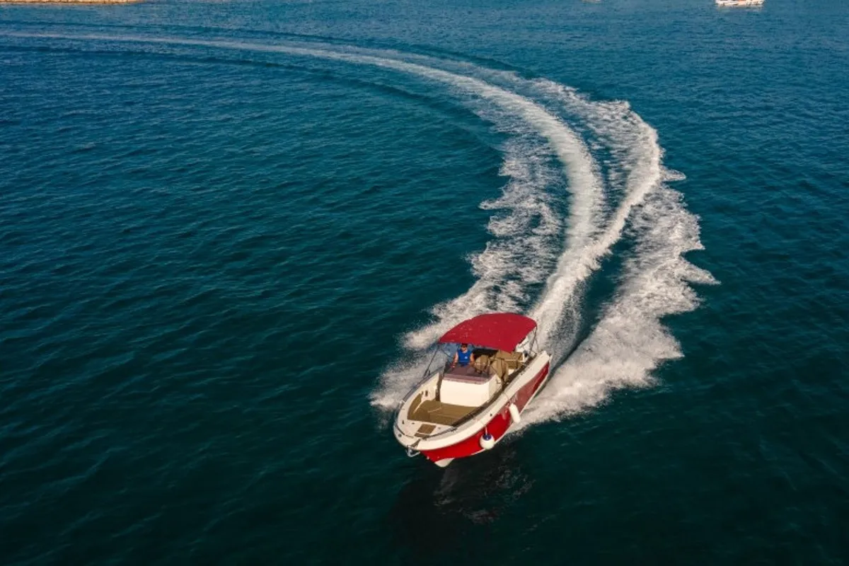 Exterior view of Atlantic Marine, a Atlantic 750 Open motorboat at Valbandon, Croatia