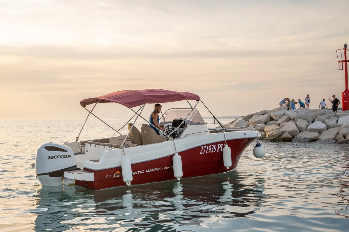 Exterior view of Atlantic Marine, a Atlantic 750 Open motorboat at Valbandon, Croatia