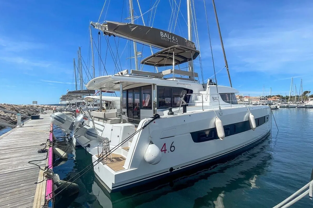 Galaad, a Bali 4.6 catamaran at Ajaccio, France