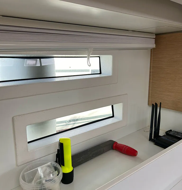 Salon of Heidi, a Elan Impression 45 sailboat at Punat, Croatia