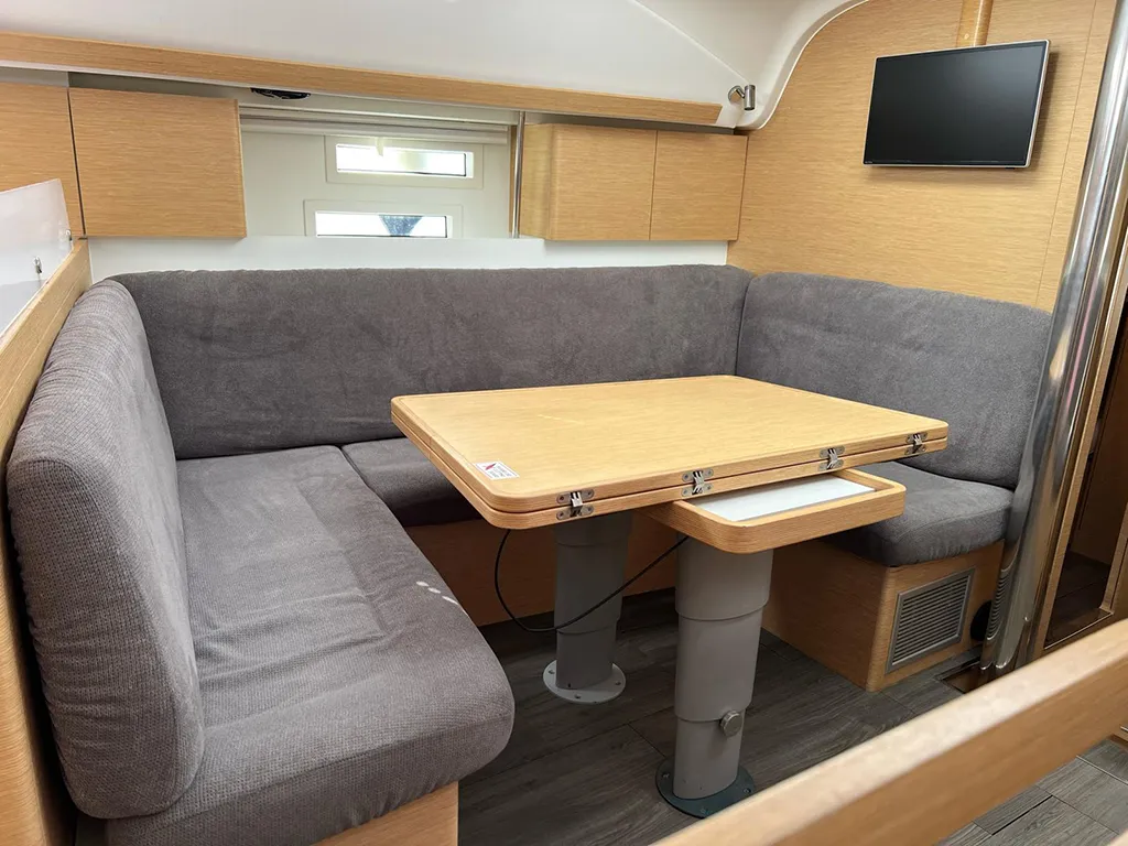Salon of Heidi, a Elan Impression 45 sailboat at Punat, Croatia