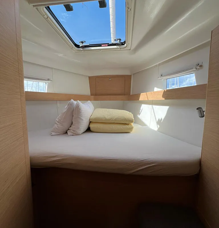 Cabin on Heidi, a Elan Impression 45 sailboat at Punat, Croatia