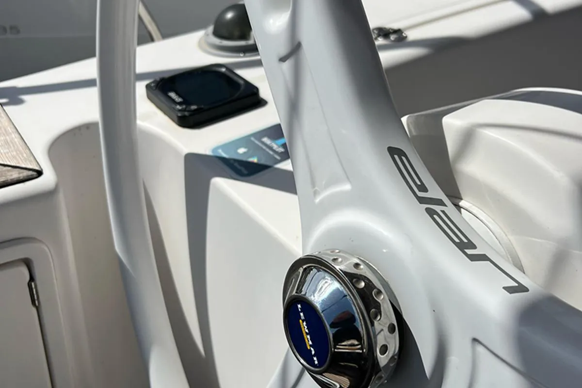 Cockpit of Heidi, a Elan Impression 45 sailboat at Punat, Croatia