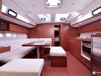 Salon of Asia, a Dufour 460 GL sailboat at Puntone di Scarlino, Italy