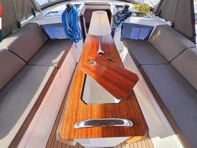 Deck of Ava (A/C & gen), a Dufour 41 sailboat at Općina Rogoznica, Croatia