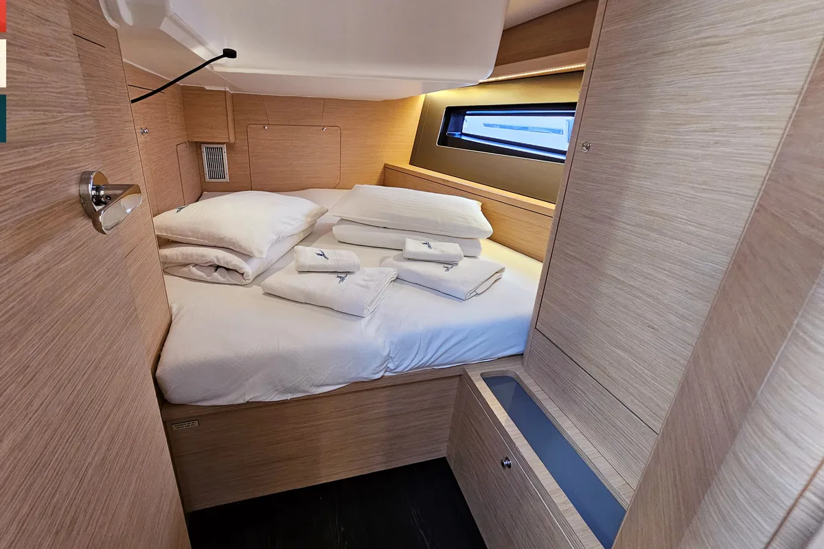 Cabin on Ava (A/C & gen), a Dufour 41 sailboat at Općina Rogoznica, Croatia