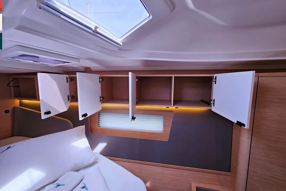 Cabin on Ava (A/C & gen), a Dufour 41 sailboat at Općina Rogoznica, Croatia