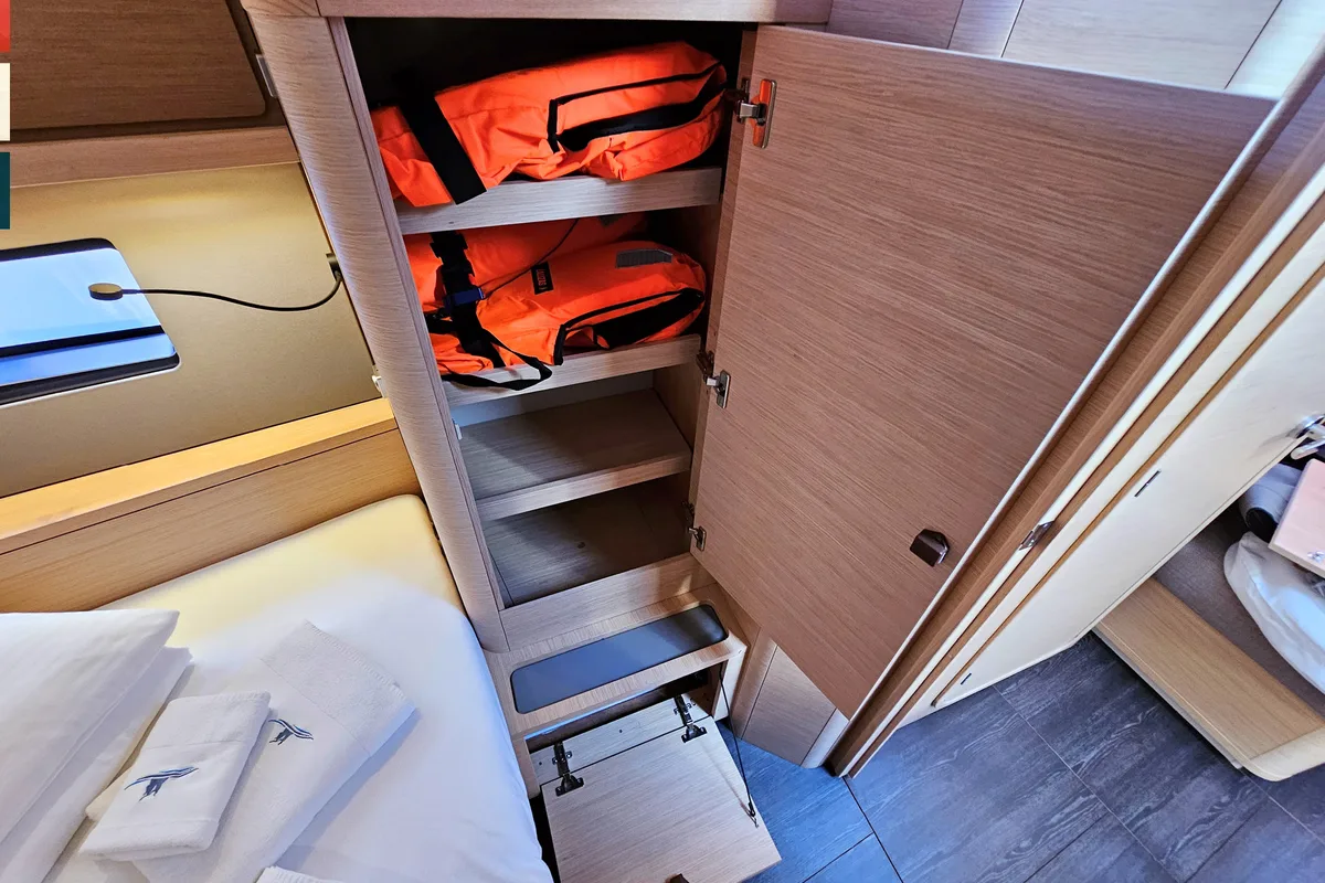 Cabin on Ava (A/C & gen), a Dufour 41 sailboat at Općina Rogoznica, Croatia