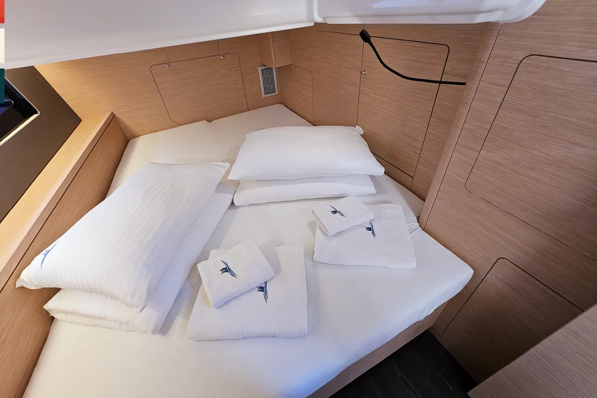 Cabin on Ava (A/C & gen), a Dufour 41 sailboat at Općina Rogoznica, Croatia