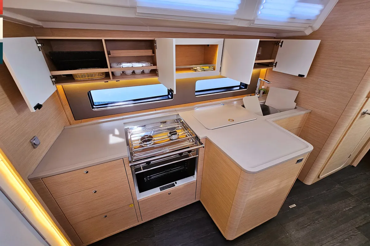 Galley of Ava (A/C & gen), a Dufour 41 sailboat at Općina Rogoznica, Croatia
