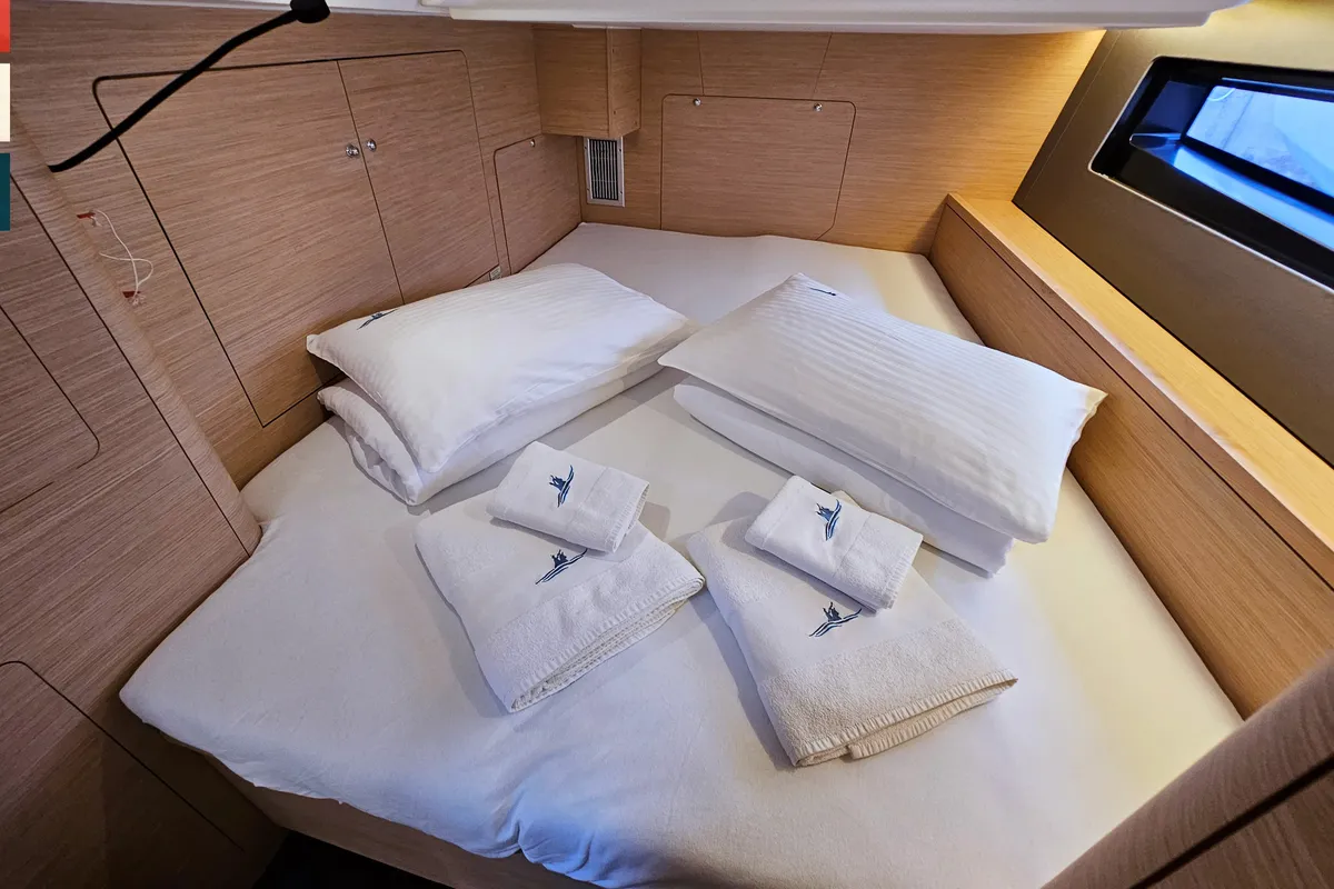 Cabin on Ava (A/C & gen), a Dufour 41 sailboat at Općina Rogoznica, Croatia