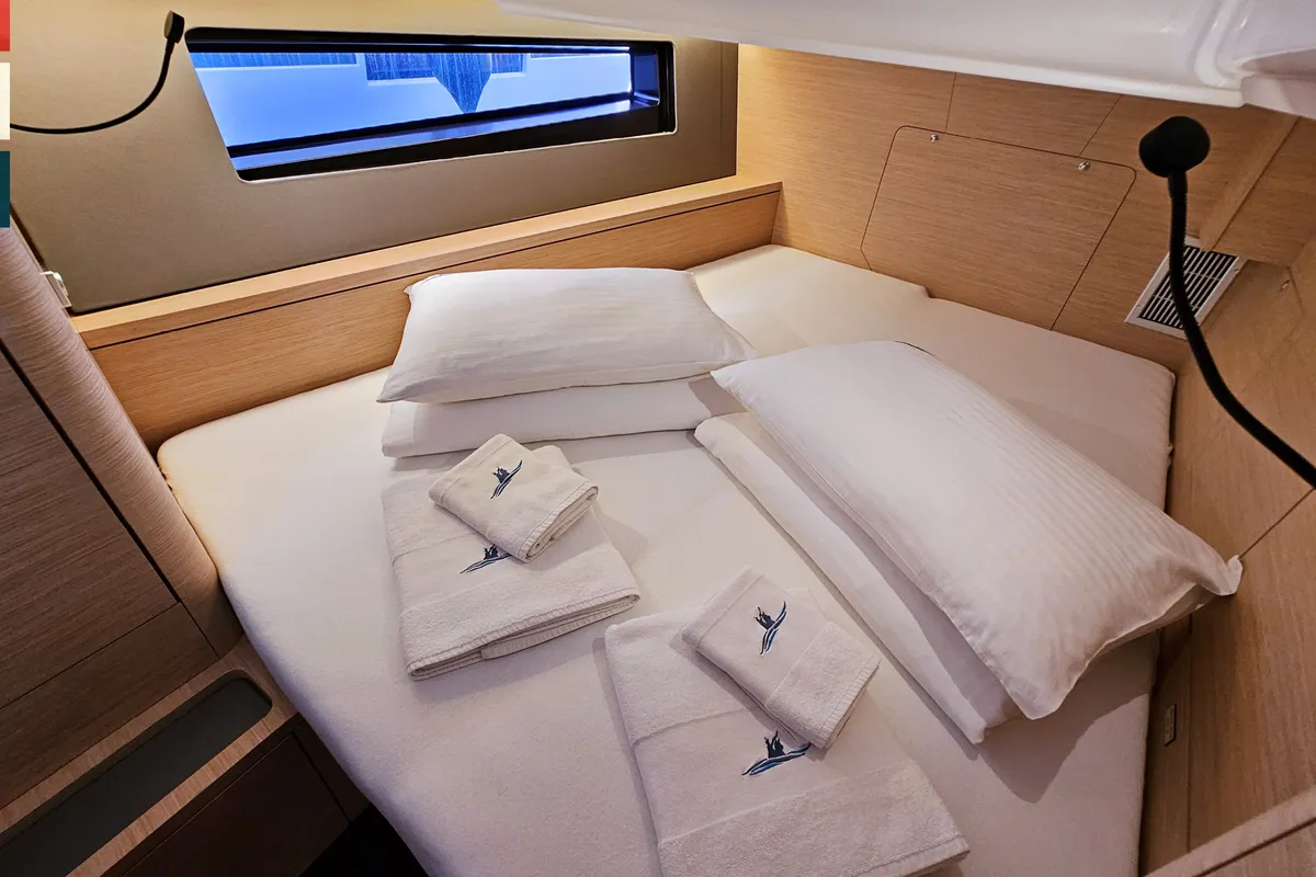 Cabin on Ava (A/C & gen), a Dufour 41 sailboat at Općina Rogoznica, Croatia