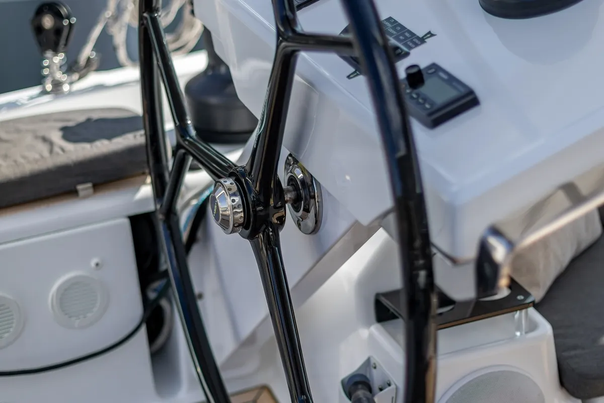 Cockpit of PRINCESS MELODY, a Hanse 588 sailboat at Municipal Unit of Lefkada, Greece
