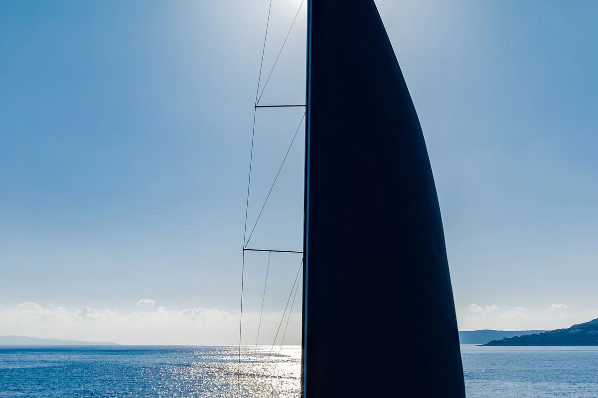Exterior view of PRINCESS MELODY, a Hanse 588 sailboat at Municipal Unit of Lefkada, Greece