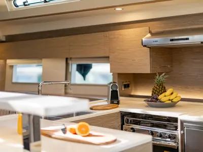 Galley of PRINCESS MELODY, a Hanse 588 sailboat at Municipal Unit of Lefkada, Greece