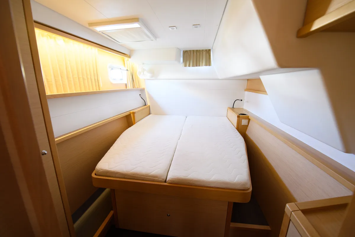 Cabin on Athina (Pax 12), a Lagoon 450 Fly catamaran at Municipal Unit of Lefkada, Greece