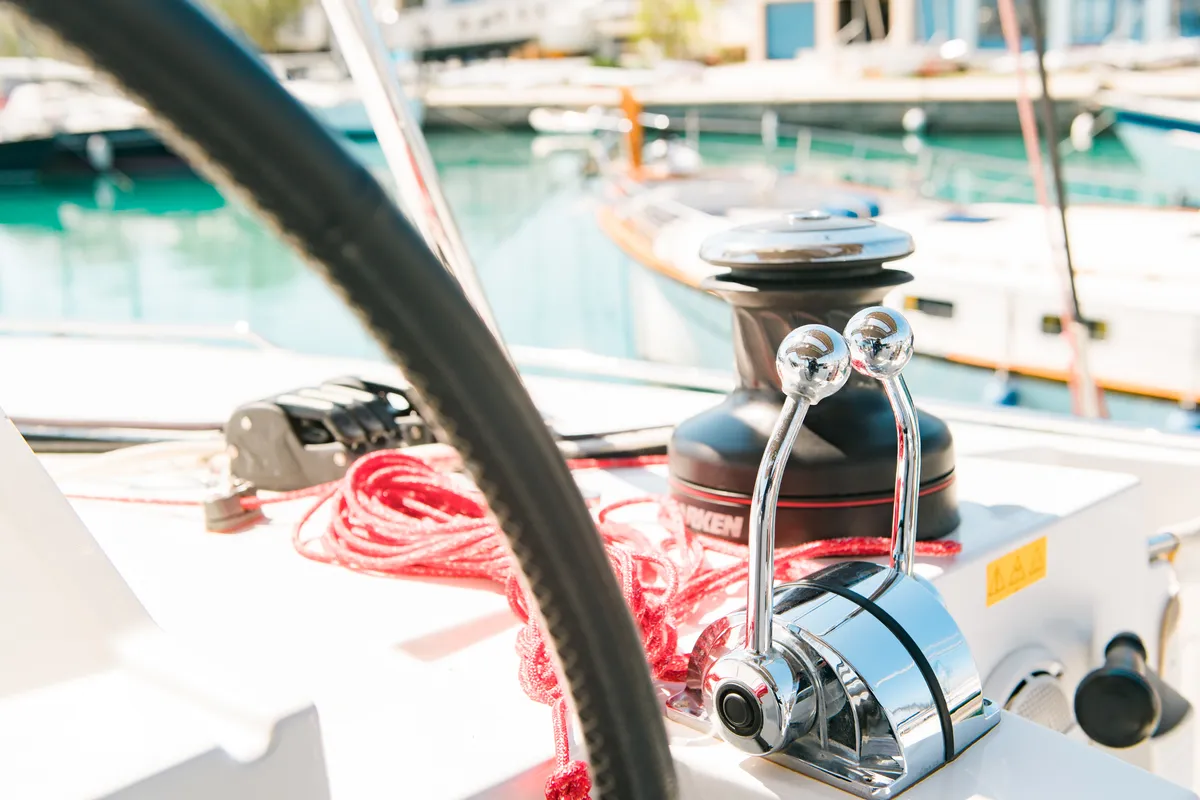 Athina (Pax 12), a Lagoon 450 Fly catamaran at Municipal Unit of Lefkada, Greece