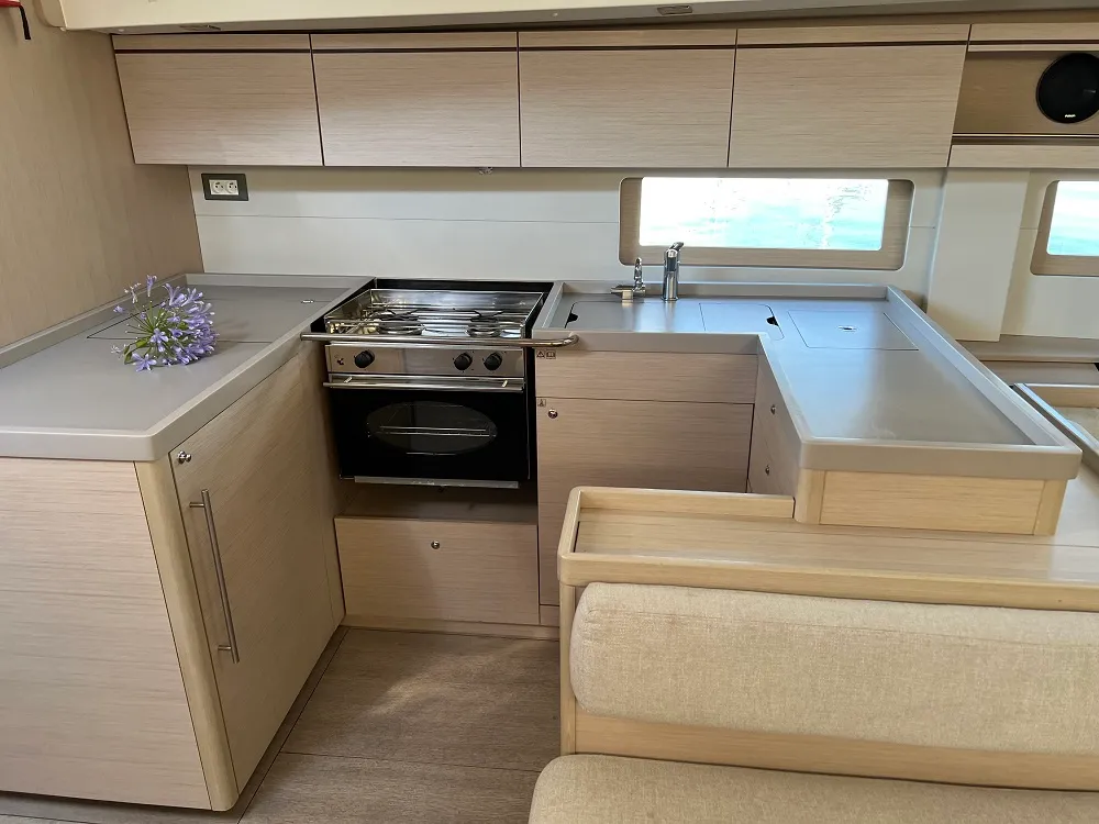 Galley of Anna, a Beneteau Oceanis 51.1 sailboat at Općina Sukošan, Croatia