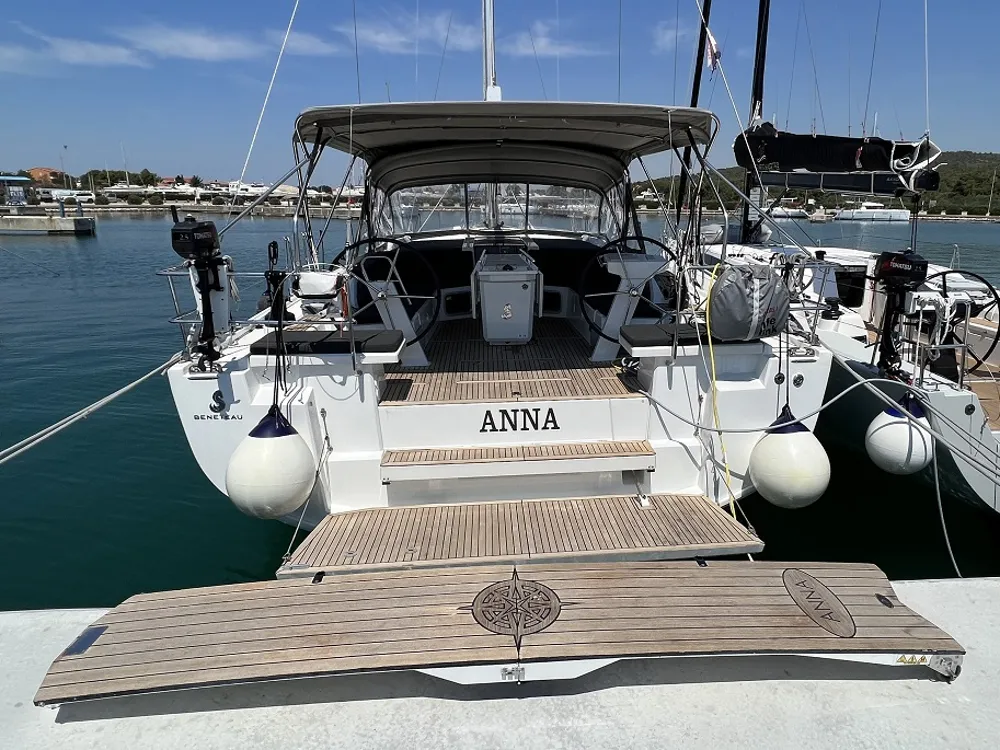 Deck of Anna, a Beneteau Oceanis 51.1 sailboat at Općina Sukošan, Croatia