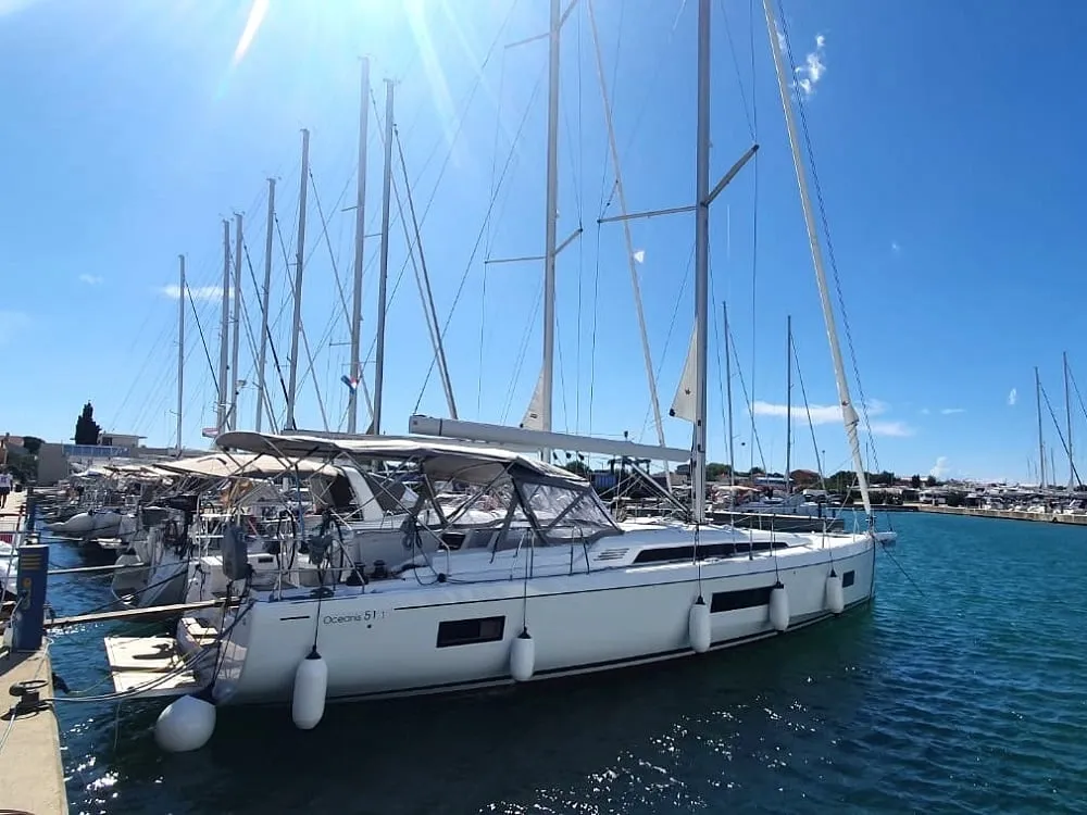 Exterior view of Anna, a Beneteau Oceanis 51.1 sailboat at Općina Sukošan, Croatia