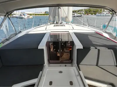Deck of Anna, a Beneteau Oceanis 51.1 sailboat at Općina Sukošan, Croatia