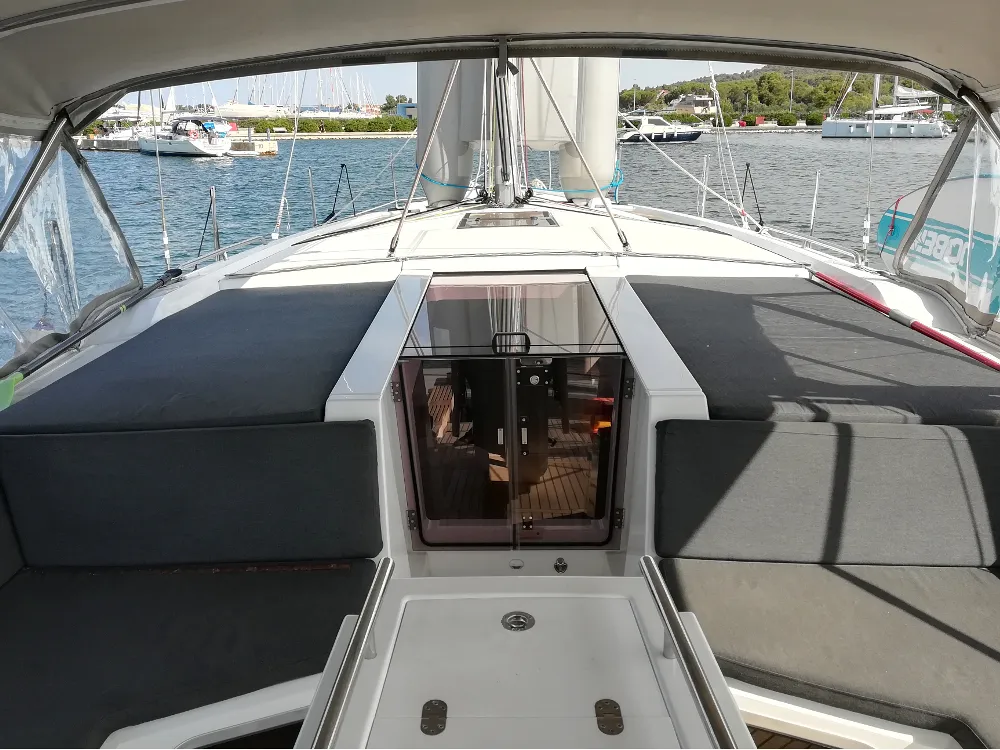 Deck of Anna, a Beneteau Oceanis 51.1 sailboat at Općina Sukošan, Croatia