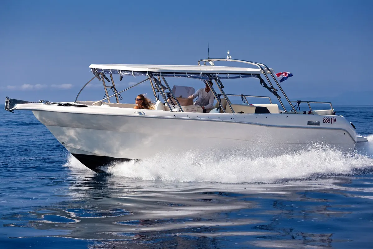 Enzo 35, a Aqua-Sport Enzo 35 motor yacht at Hvar town, Croatia