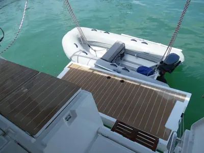 Deck of Isabella 2, a Bavaria C45 sailboat at Mai Khao, Thailand