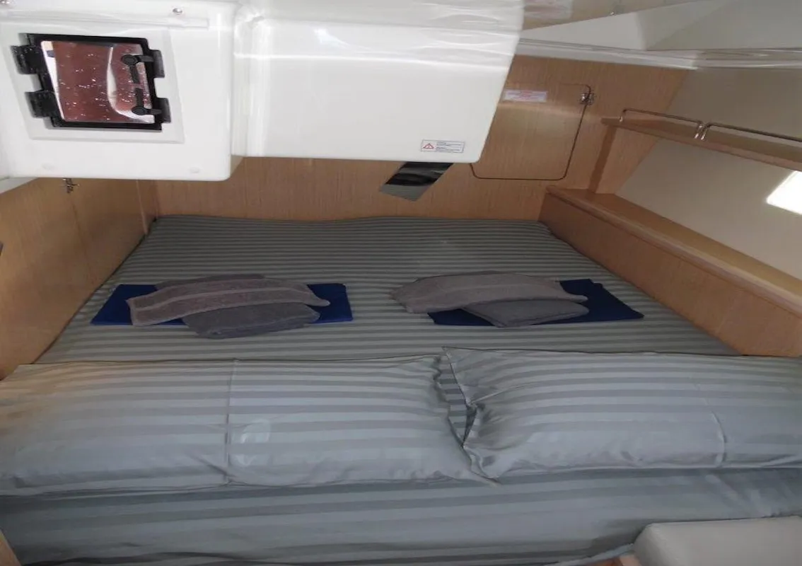 Cabin on Isabella 2, a Bavaria C45 sailboat at Mai Khao, Thailand
