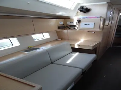 Salon of Isabella 2, a Bavaria C45 sailboat at Mai Khao, Thailand