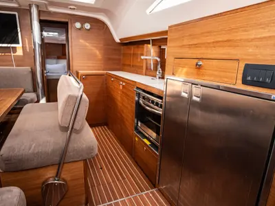 Galley of Eva, a Elan Impression 45.1 sailboat at Pirovac, Croatia