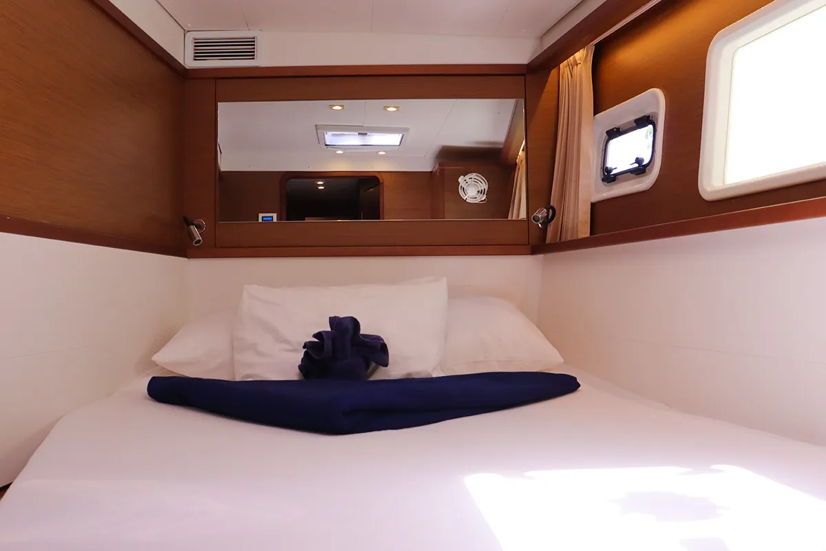 Cabin on Tramontane, a Lagoon 450 F catamaran at Road Town, British Virgin Islands