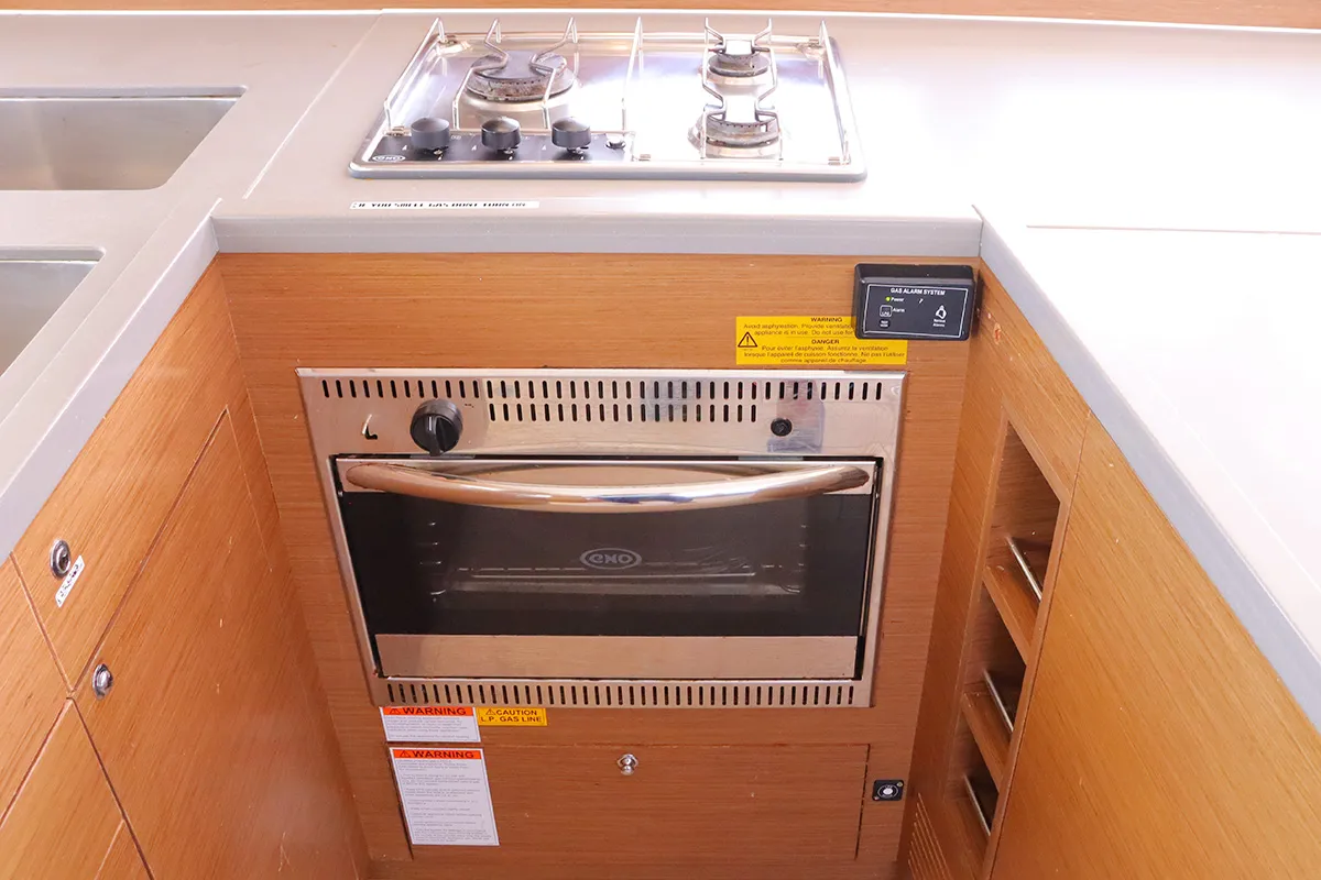 Galley of Tramontane, a Lagoon 450 F catamaran at Road Town, British Virgin Islands