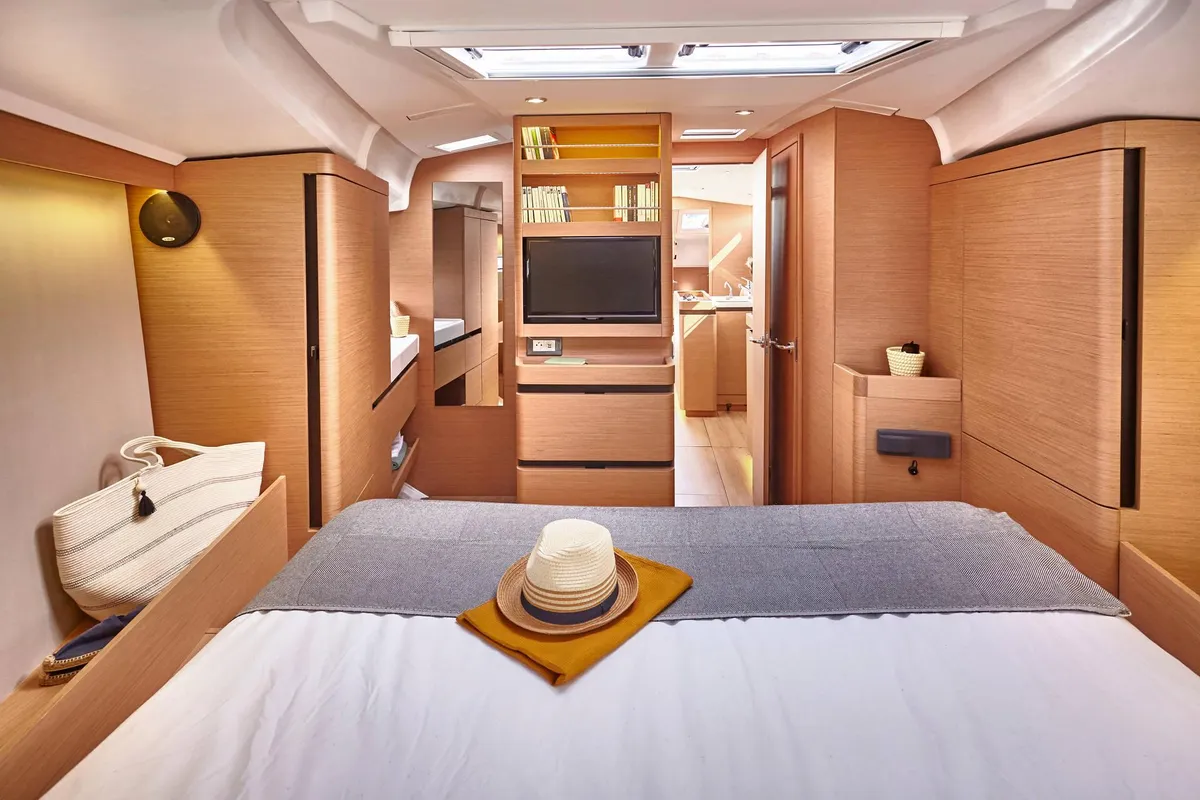 Cabin on Queen II, a AD Boats Salona 44 sailboat at Split, Croatia
