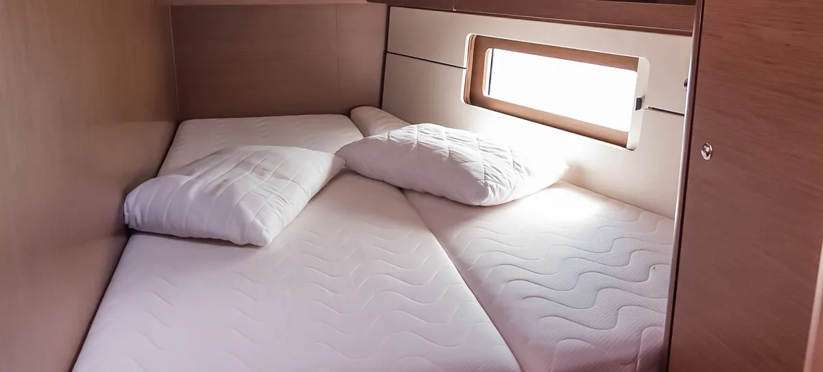 Cabin on PHORKYS GEN + A.C, a Beneteau Oceanis 46.1 sailboat at Municipal Unit of Lefkada, Greece