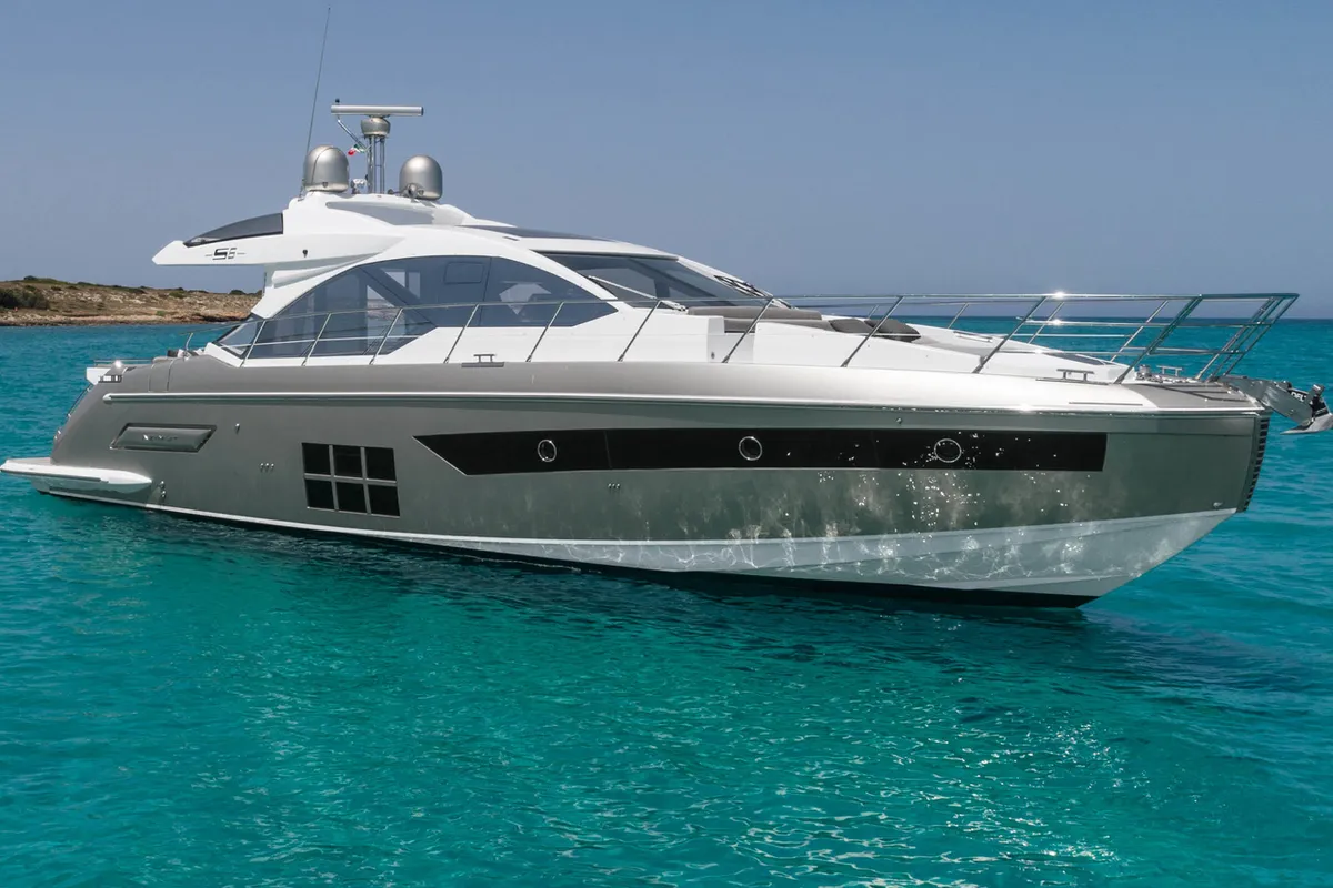 Exterior view of Leda, a Azimut S6 motor yacht at Seget Donji, Croatia