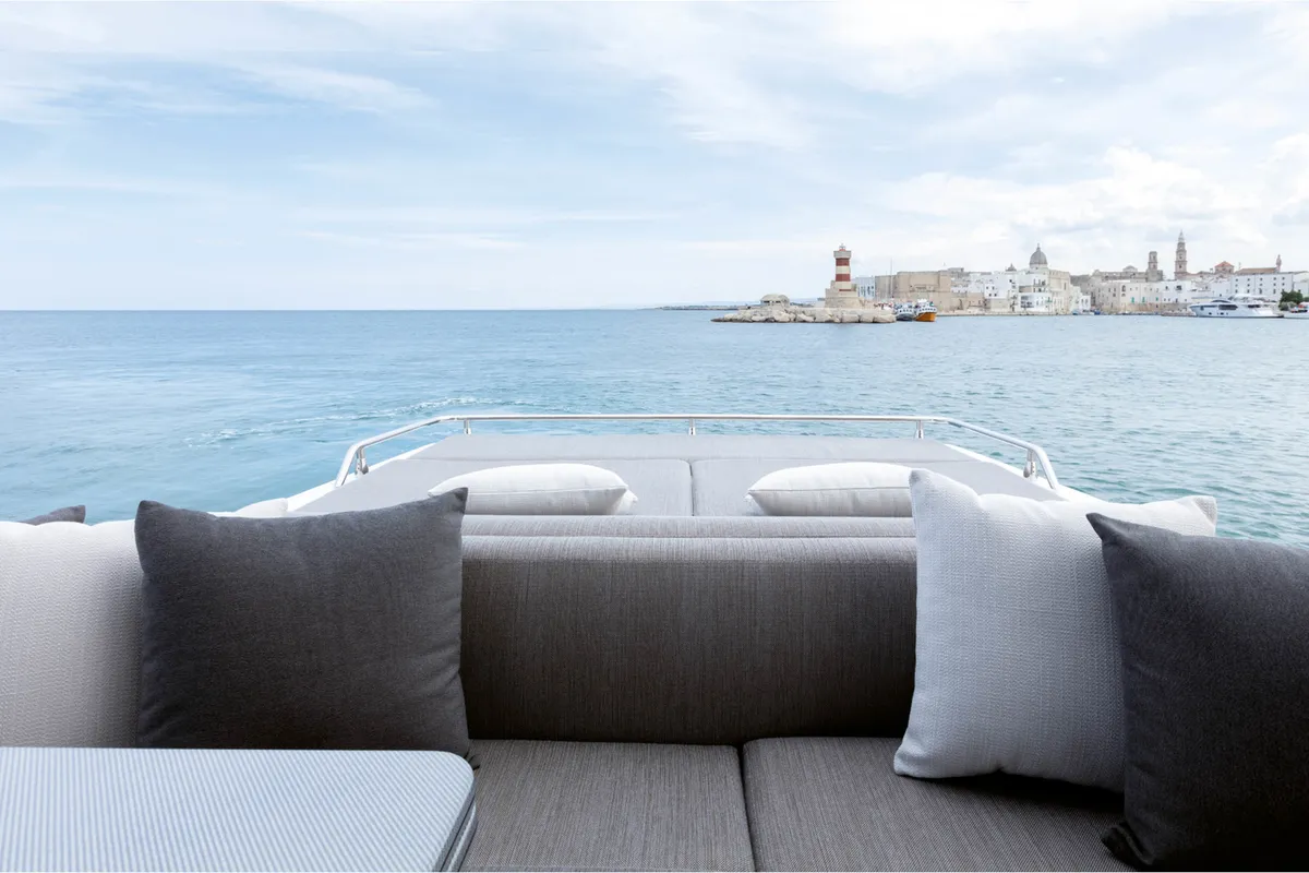 Deck of Leda, a Azimut S6 motor yacht at Seget Donji, Croatia