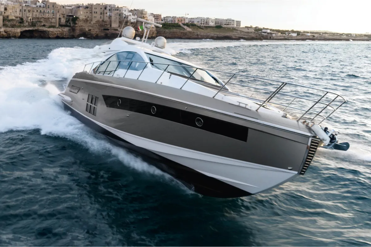 Exterior view of Leda, a Azimut S6 motor yacht at Seget Donji, Croatia