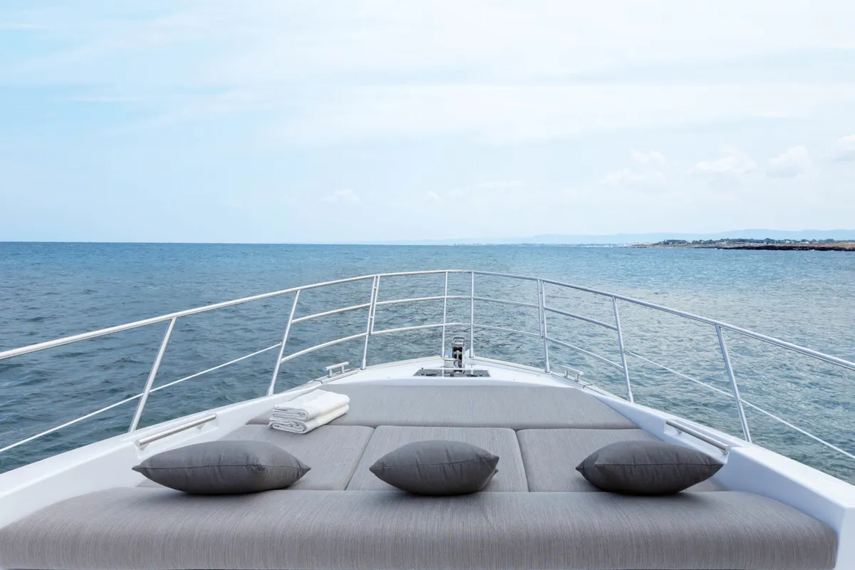 Deck of Leda, a Azimut S6 motor yacht at Seget Donji, Croatia