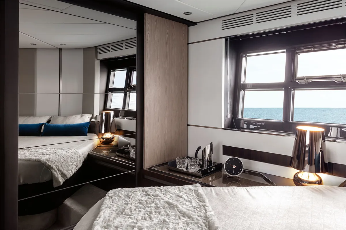 Cabin on Leda, a Azimut S6 motor yacht at Seget Donji, Croatia