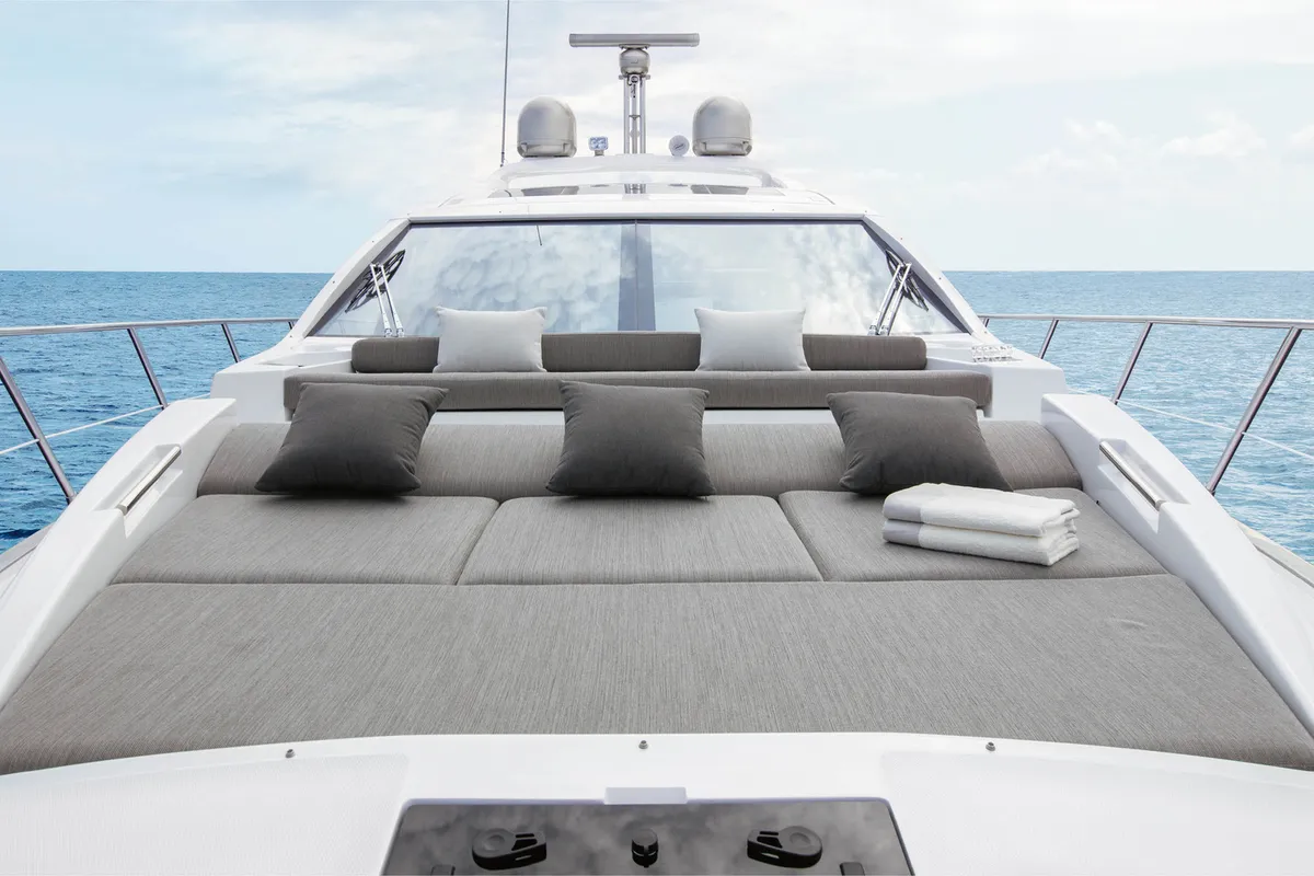 Deck of Leda, a Azimut S6 motor yacht at Seget Donji, Croatia