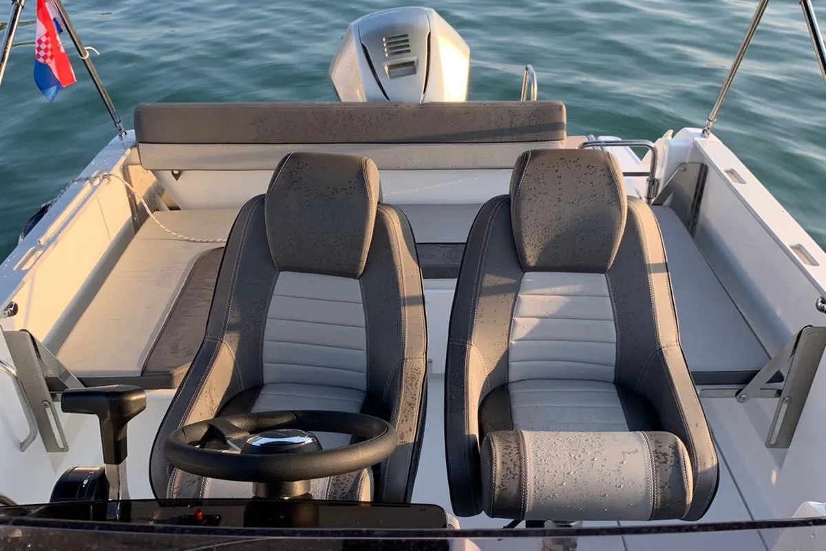 Jeanneau Cap Camarat 6.5 CC, a Jeanneau Cap Camarat 6.5 CC motorboat at Grad Pula, Croatia