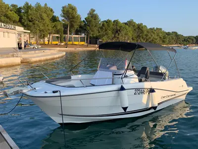 Jeanneau Cap Camarat 6.5 CC, a Jeanneau Cap Camarat 6.5 CC motorboat at Grad Pula, Croatia