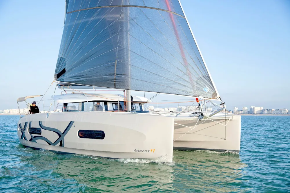 Savage, a Excess 11 catamaran at Palma de Mallorca, Spain