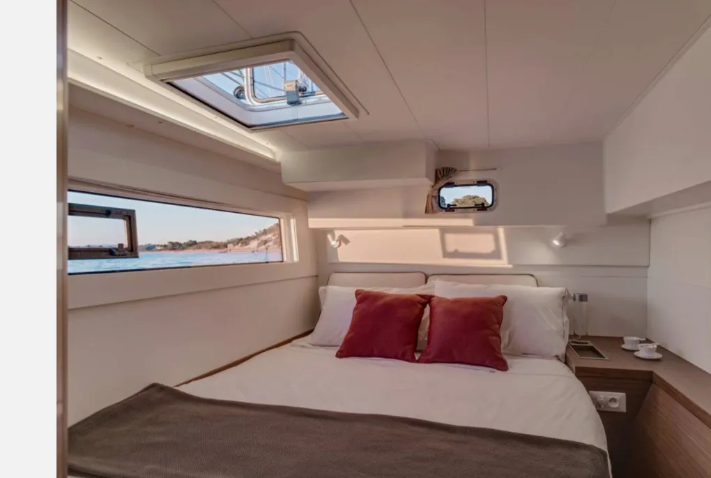 Cabin on Mary Grace, a Lagoon 40 catamaran at Municipal Unit of Lefkada, Greece