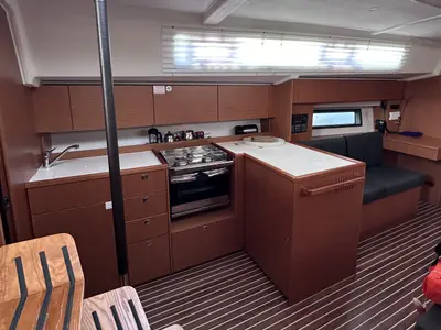 Galley of Sail Scorpius, a Bavaria C42 sailboat at Marmaris, Turkey