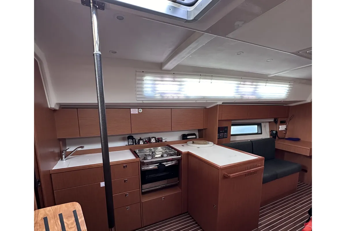 Galley of Sail Scorpius, a Bavaria C42 sailboat at Marmaris, Turkey